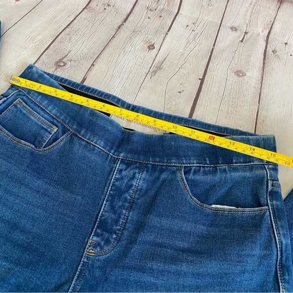 Soft Surroundings Jeans Womens Blue Pull On Stretch Pants Size Medium - Picture 4 of 8